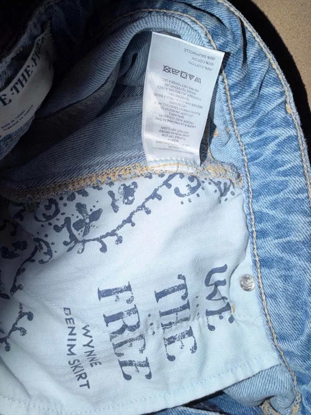 We The Free asymmetric denim